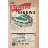 FEIJENOORD - MAN UTD 58-59 Feijenoord home programme v Manchester United, 58-59 friendly in