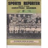 SPORTS REPORTER MAGAZINE Twenty six issues from 24/12/1949 - 21/12/1950. Rusty staples. Fair to