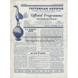 1951 CHARITY SHIELD Tottenham home programme v Newcastle, 24/9/51, Charity Shield, Monday late