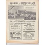 DONCASTER ROVERS Nine Doncaster home programmes, 4 x 50/51 v Swansea, Birmingham, Cardiff and