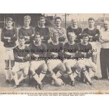 CARDIFF CITY Newspaper cutting team group picture circa 63/64 season , signed by the players
