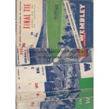 FA CUP FINALS A collection of 10 FA Cup Final programmes at Wembley 1949,1951,1952,1953 (Matthews