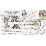 CRICKET AUTOGRAPHS First Day Cover issued for the Bicentennial Test Match 1988 Australia v England ,