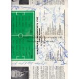 CELTIC AUTOGRAPHS 1970 Home programme v KPV Kokkola 16/9/1970 signed by 25 players including