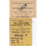 LAWN TENNIS - WIMBLEDON 1919 Two tickets issued to Percy Rootham , vice president of the Lawn Tennis