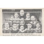 CARDIFF CITY 1927 Cardiff City team group postcard 1927 titled "Cardiff City Cup Finalists 1927".