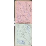 AUTOGRAPH ALBUM 1950s autograph album containing signed photo of Beryl Reid, autographs of