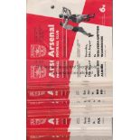 ARSENAL 24 Arsenal home programmes 63/4 season including v Man Utd, 50 years at Highbury special