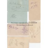 CRICKET AUTOGRAPHS Approximately 49 signatures on album pages including G. Cox, DV Hill, Hendren,