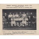 DERBY COUNTY 44-45 Derby County team group photograph on card measuring 6" x 5", 1944-45, Derby
