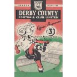 DERBY - MAN UTD 48-9 Derby home programme v Manchester United, 27/12/48, slight fold, very minor