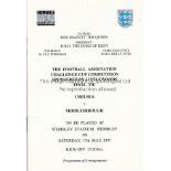 FA CUP FINAL 1997 10 Page booklet of Programme of Arrangements for the 1997 FA Cup Final at
