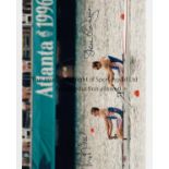 STEVE REDGRAVE / MATTHEW PINSENT / AUTOGRAPHS A colour 10" X 8" photograph of both rowers