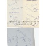 WOVERHAMPTON WANDS. AUTOGRAPHS Three pages of 22 Wolves signatures from the early 1950's including