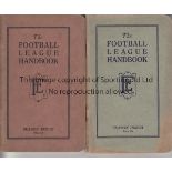 FOOTBALL LEAGUE HANDBOOKS Two Football League handbooks, 1932/33 and 1933/34. Circa 146 pages in
