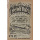 SHEFFIELD UNITED - MANCHESTER UTD 1915 Sheffield United home programme v Manchester United, 17/4/