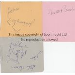 MANCHESTER UNITED AUTOGRAPHS Three album pages from the early 1950's with 10 signatures including