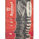 ARSENAL RESERVES Forty programmes 1952-1955. Including 5 X 1955/6, 7 X 1956/7, 5 X 1957/8, 2 X