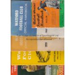 WATFORD HANDBOOKS Seven handbooks, 1955/6 with small paper loss from back cover, 1957/8 split spine,