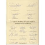 BAYERN MUNCHEN 1993 White fold over card signed by 19 Bayern players and coaching staff from the