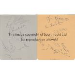 BURNLEY AUTOGRAPHS Two album pages from the early 1950's with 12 signatures including Stephenson,