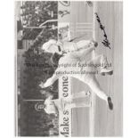 CRICKET AUTOGRAPHED PHOTOS Eight signed Press photographs. B/W X 6 including Allan Border X 2