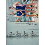 STEVE REDGRAVE AUTOGRAPHS Three signed 9" X 6" colour photographs of Redgrave on Olympic action.