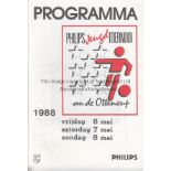 ARSENAL / LIVERPOOL Programme for the Eindhoven Youth Tournament 6-8/5/1988 including PSV, EVV