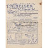 CHELSEA - LEICESTER 1920 Chelsea home programme v Leicester, 21/2/1920, first season as Leicester