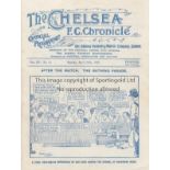 CHELSEA - WEST BROM 1920 Chelsea home programme v West Bromwich, 26/4/1920, ex bound volume with