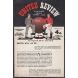 MAN UTD - SHEF WED 58 Official programme for the first Manchester United home programme produced