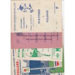 1950s Five programmes from the 50s, England v Austria 51/2, (score noted, staples rusting), Plymouth