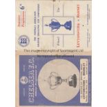 AMATEUR CUP AT CHELSEA Two programmes, Leytonstone v Barnet 17/4/1948 Final, vertical fold and