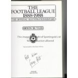 GEORGE BEST AUTOGRAPH Book:- The Football League 1888-1988 by Bryon Butler signed inside "Best