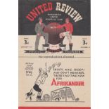MANCHESTER UNITED V ARSENAL 1948 / RECORD LEAGUE ATTENDANCE Programme for the match at Maine Road