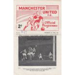 1964 YOUTH-CUP S-F / MAN. UTD. V MAN. CITY Four page programme for the 1st leg at United 8/4/1964,