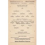 PRESTON - NEWCASTLE 1958 Preston matchcard v Newcastle, 19/3/58, midweek game, fold, no writing.