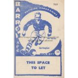 BARROW - DARLINGTON 49-50 Barrow home programme v Darlington, 8/4/50, slight fold. Generally good