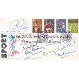 CRICKET AUTOGRAPHS First day Cover issued for A Century of Tests, Kennington Oval 1980, signed to