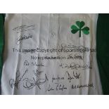 CELTIC 50s A replica shirt issued by Toffs, showing a 1950s Celtic away shirt, long green sleeves