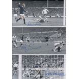 SCOTLAND 1967 Colorized 12” x 8” photo, depicting a montage of Scotland’s goals at Wembley in 1967