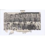 SPARTA PRAHA Black/white newspaper team photograph of Sparta Praha , early 60s, signed by 13 players