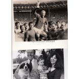 1966 WORLD CUP Four photographs: B/w of David Corbett with Pickles, the dog who found the World