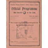 TOTTENHAM - GILLINGHAM 1913 Eight page Tottenham Reserves home programme v Gillingham, 1/9/1913,