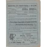 BROMLEY - ASHFORD 1930 Bromley home programme v Ashford, 18/10/1930, FA Cup, four page issue, slight