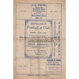 WIMBLEDON - DULWICH 1921 Wimbledon home programme v Dulwich Hamlet, 1/1/1921, Amateur Cup, fold,