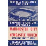 FA CUP FINALS 17 Daily Express Songsheets for FA Cup Finals at Wembley 1955-1971 inclusive. Some