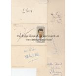 CRICKET AUTOGRAPHS Six signed printed return postcards from the Dennis Rebbeck collection