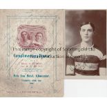 GLOUCESTER RUGBY 1908 Very scarce item, Gloucester Rugby Complimentary Dinner on behalf of two