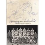 LONDON LIONS ICE HOCKEY AUTOGRAPHS Seven 8" X 6" b/w photographs including 3 team group one of which